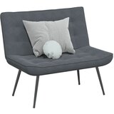 vidaXL Klop temno siva 110x74x84 cm žamet | Shoptok.si