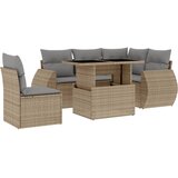 Maison Chic Seti vrtnega pohištva - Vrtna garnitura - Vrtni pohištvo set 6-delna z blazinami bež poli ratan, (21803903) | Shoptok.si