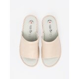 Shelvt Light beige flip-flops with leather insole | Shoptok.si