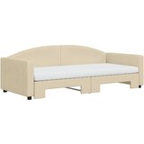  Dnevni krevet na razvlačenje s madracima krem 90x200 cm tkanina | shoptok.hr