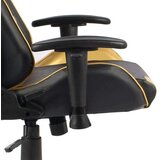 vidaXL Vrtljiv gaming stol zlat PVC | Shoptok.si