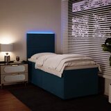 Box spring krevet s madracem plavi 90x190 cm baršunasti | shoptok.hr