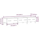 TV omarica siva sonoma 150x34,5x30 cm konstruiran les, (20731133) | Shoptok.si
