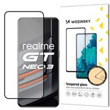 Wozinsky Trpežno kaljeno steklo 9H za celoten zaslon Realme GT Neo 3 z okvirjem Case Friendly črna, (21533917) | Shoptok.si