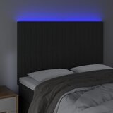  LED uzglavlje crno 144x5x118/128 cm baršunasto | shoptok.hr