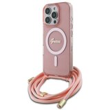 Guess OVITEK CROSSBODY CORD SCRIPTE ZA MAGSAFE ZA IPHONE 16 PRO MAX ROZA, (21897258) | Shoptok.si