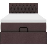 vidaXL Otomanski krevet s madracem tamnosmeđi 100x200 cm tkanine | shoptok.hr