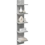  Zidna polica Betonska siva 22 x 15 x 100 cm Konstruirano drvo - Betonska siva 1 22 x 15 x 100 cm (5 etaža) | shoptok.hr