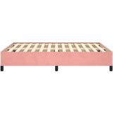 vidaXL Okvir za krevet ružičasti 140 x 190 cm baršunasti | shoptok.hr