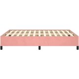 vidaXL Posteljni okvir roza 140x190 cm žamet | Shoptok.si