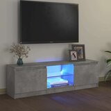 TV ormarić s LED svjetlima siva boja betona 120 x 30 x 36 cm | Eponuda.com