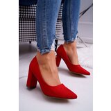 PS1 WS1 Stiletto Women's Suede Red Florena pumps | Shoptok.si