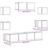 vidaXL 5-dijelni set TV ormarića zidni Artisan hrast | shoptok.hr
