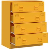 vidaXL Komoda gorčično rumena 67x39x83 cm jeklo | Shoptok.si