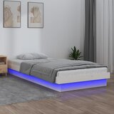 The Living Store LED Posteljni okvir bel 75x190 cm trden les - Posteljni Okvir, (21523541) Cene