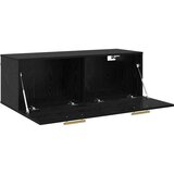 vidaXL Ormar za Zid Crni hrast 100 x 36.5 x 35 cm Konstruirano drvo | shoptok.hr