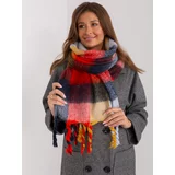 Fashion Hunters Red-mustard women's winter scarf