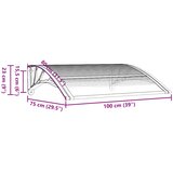 Nadstrešnica za vrata Crna 100x75 cm Polikarbonat | shoptok.hr