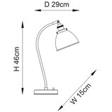  Endon 98752 - Stona lampa FRANKLIN 1xE14/7W/230V mat hrom/antracit | Eponuda.com