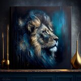Dekorativna slika na platnu - PREMIUM ART - Lavlja snaga i gracioznost 60k60 cm