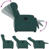  Naslanjač s funkcijo vstajanja temno zeleno blago, (20926549) | Shoptok.si