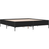 vidaXL Okvir za krevet crni 200 x 200 cm konstruirano drvo i metal Cijene