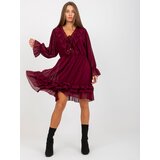 Och Bella Dress-TW-SK-BI-0761.92-burgundy | Shoptok.si