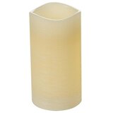 Flower Power LED sveča MAGNA (Kremne barve, Višina: 14 cm, Premer: 7,5 cm, Pravi vosek) | Shoptok.si