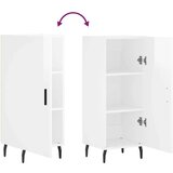 vidaXL Komoda sjajna bijela 34 5 x 34 x 90 cm od konstruiranog drva | shoptok.hr