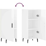 vidaXL Komoda visok sijaj bela 34,5x34x90 cm inženirski les | Shoptok.si