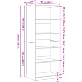  Ormar Crna Hrast Set od 2 Crno hrast Drvo od čestica | shoptok.hr
