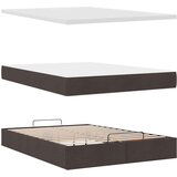  Otomanska postelja z vzmetnico & LEDs rjav 140x190 cm blago, (22011636) | Shoptok.si