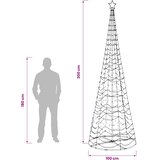 LED spiralno božićno drvce s postoljem EKENAS 300 cm | shoptok.hr