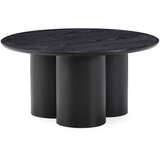 MOME Črna okrogla klubska mizica ø 80 cm Lua – Cene