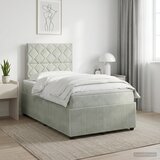  Boxspring krevet s madracem Svjetlosiva 120 x 200 cm Baršun | shoptok.hr