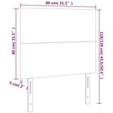  LED uzglavlje tamnoplavo 80x5x118/128 cm baršunasto | shoptok.hr