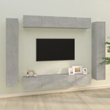 The Living Store Komplet TV omaric 8-delni betonsko siv konstruiran les - Komplet TV Omaric, (21624923) Cene