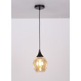 Candellux luster/visilica-aspa viseća lampa crna 1X40W E27 smedja abažur
