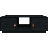 vidaXL Klubska mizica črna 100x50x35 cm trdna borovina | Shoptok.si