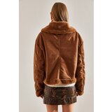 Bianco Lucci Women's Laminated Leather Coat with Side Belt 2248 | Eponuda.ba