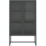  Visoka komoda antracit 80x35x135 cm od čelika i kaljenog stakla | shoptok.hr
