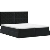  Krevet s od storage s uzglavljem Crna 180 x 200 cm Baršun | shoptok.hr