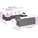  11-dijelni set vrtnih sofa od poliratana s jastucima crni | shoptok.hr
