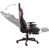  Okretna igraća stolica s osloncem za noge crvena PVC | shoptok.hr