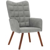  Stolica za opuštanje svjetlosiva baršunasta | shoptok.hr