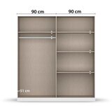 Rauch Möbel omara s klasičnimi vrati, siva, hrast artisan | Shoptok.si