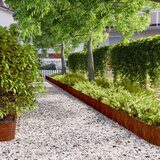  Rubnjaci za travnjak 10 kom fleksibilni 20x103 cm čelik COR-TEN | shoptok.hr
