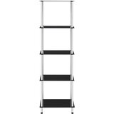 Police s 5 razina crne 40 x 40 x 130 cm od kaljenog stakla | Eponuda.com