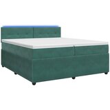  Boxspring krevet s madracem Tamnozelena 200 x 200 cm Baršun | shoptok.hr