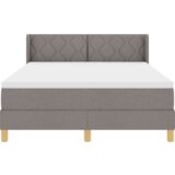 Postelja z vzmetnico z vzmetnico Taupe 160 x 200 cm blago, (5000127005) | Shoptok.si